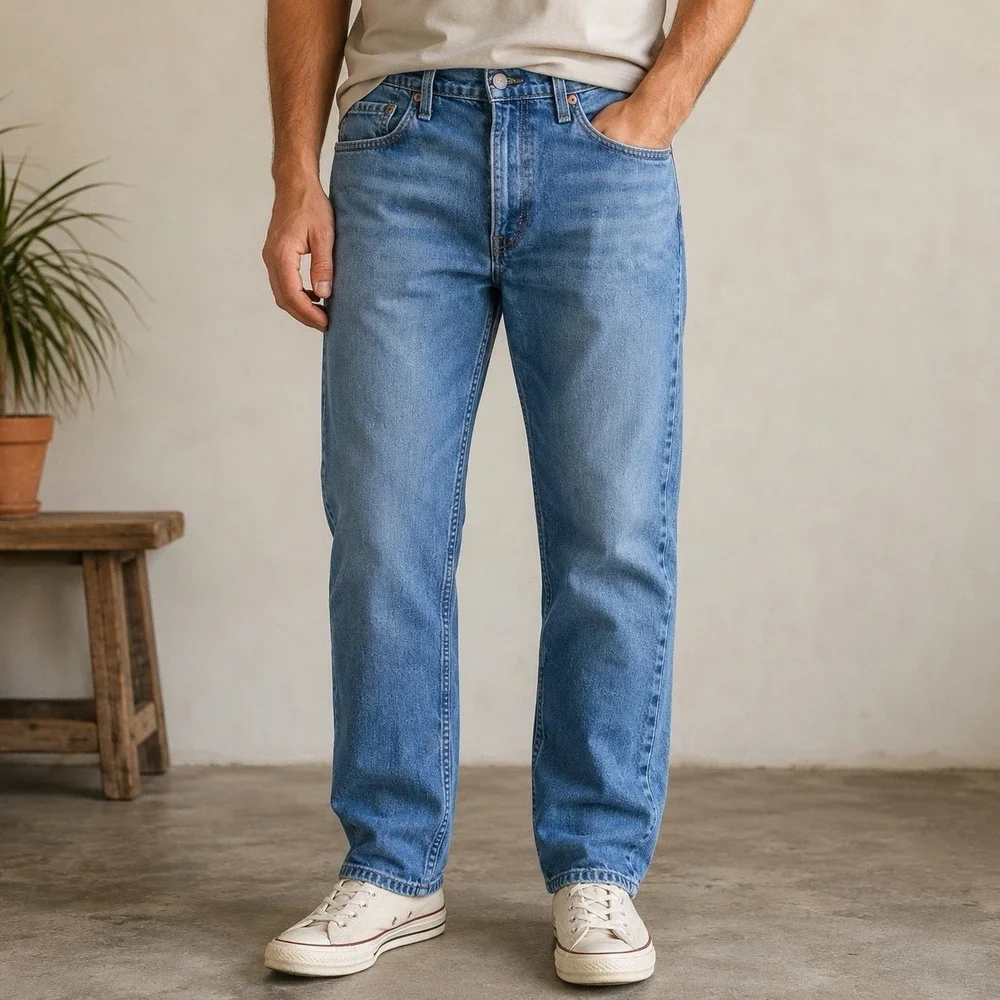 Levi Strauss 514 Jeans Mens 34x32 Blue Straight Fit Denim Casual Workwear